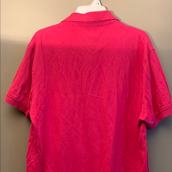 Tommy Hilfiger Pink Polo Shirt Classic Style Men’s XL - Picture 8 of 9